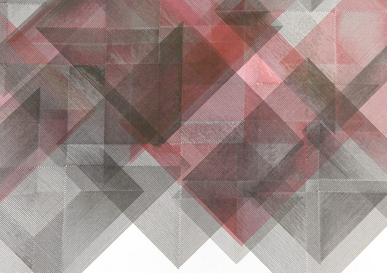 Expanding Squares Composition - Red and Black - Image 3