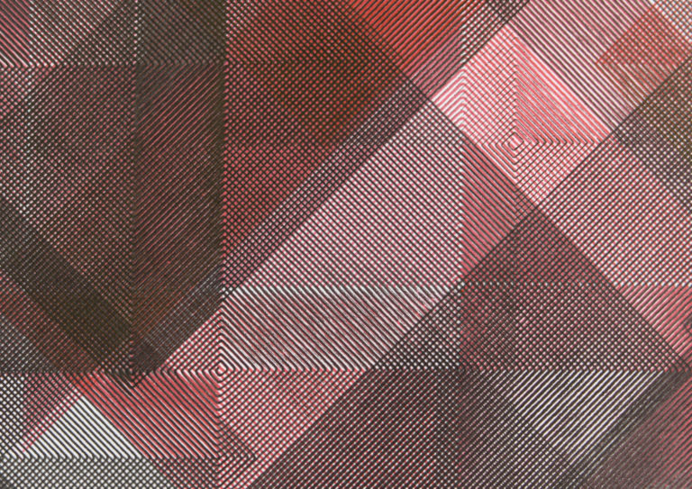 Expanding Squares Composition - Red and Black - Image 2