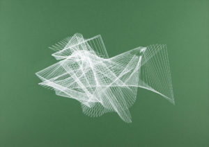 8 Sided Shape Iteration with Perlin Noise (A3) - White on Green