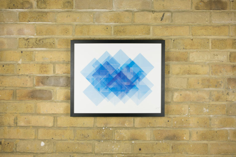 Expanding Square Composition - Blue - Image 3