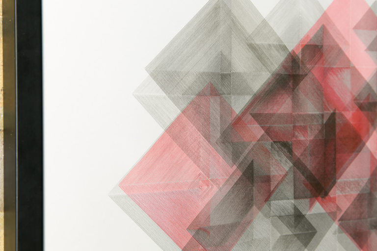 Expanding Squares Composition - Red and Black - Image 4
